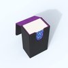 Boltquan Black Tarot Card Holder with Purple Interior; Fold Top Box Case Magnetic Lid Closure; Fits Rider Waite Deck; Measures Standard Size 5.39 x 3.38 2 In (137*86*51mm) (Purple) (TRC01)