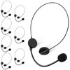 Zhanmai 8 Pcs Black Microphone Headset Toy Headpiece Costume Prop Headset Hippie Costume Accessories Halloween Makeup Props for Party Supplies