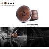 [Leather Power Knob] BLACKSUIT can be mounted on all models Vehicle Handle Spinner Power Handle Spinner Handle Car Accessories luxury Hi-quality Power Handle Steering Wheel Spinner Knob (Dark Brown)