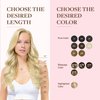 GOO GOO Clip in Hair Extensions Real Human Hair, 14inch 150g 9Pcs, 16/22 Light Blonde Highlighted Golden Blonde, Remy Human Hair Extensions Clip ins for Women, Natural Human Hair