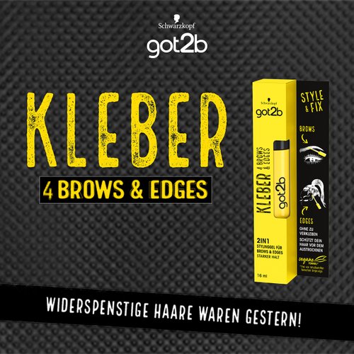 got2b glue 4 brows & edges, 2in1 brow gel & hair mascara, with practical, two-sided eyebrow brush for styling and fixing baby hair, vegan formula, 16 ml