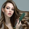 Mudiltha Hair Straightener Brush, Green, Ionic Technology with Negative Ions, 9 Temperature Settings, Suitable for Normal Hair, 50 Watts, 110 Volts