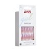 KISS Gel Fantasy, Press-On Nails, Nail glue included, Winter Sparks', Light Purple, Short Size, Coffin Shape, Includes 28 Nails, 2G Glue, 1 Manicure Stick, 1 Mini File