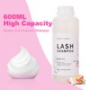 Arison Eyelash Eyelash Extension Shampoo 600ml / Eyelid Foaming Cleanser/Wash for Extensions and Natural Lashes/Paraben & Sulfate Free Safe Makeup & / Professional & Self Use (Bubble Gum)