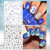 TailaiMei Christmas Nail Decals Stickers, Self-Adhesive Nail Art Decorations, Design for Santa Claus Snowflake Snowman (1366 Pcs, 12Sheets)