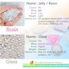 qiipii 3060PCS Golden Rose AB Resin Flatback Rhinestones Flatback Jelly Resin Rhinestones 2mm 3mm 4mm 5mm 6mm Non Hotfix Gems Stones Crystals Diamonds for Tumblers Mugs Bottles DIY Crafts Decoration