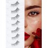 Half Lashes False+ Eyelashes Natural Cat Eye Lashes 10mm Short Eyelashes 3D Volume False Lashes Soft Strip Lashes Pack C Curl Natural Eyelashes Half Fake Lashes 7 Pair EVENTILL