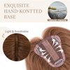 Rich Choices Hair Toppers for Women Real Human Hair Remy Human Hair Topper for Women 12inch #4 Medium Brown Hair Toppers for Thinning Hair Clip in Hair Topper Silk Base More Realistic