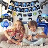 Video Game Party Decorations - 7th Birthday Decorations for Boys, HAPPY BIRTHDAY Banner, Video Game Balloons, Number 7 Blue Balloons, Gaming Hanging Swirls, Game On Birthday Party Supplies