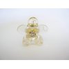 Small clear acrylic crystal flower hair claw clip