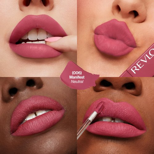 Revlon ColorStay Limitless Matte Liquid Lipstick, Lip Makeup Stocking Stuffers for Women, Vegan, No-Budge, Waterproof, 006 Manifest, 0.17 fl oz