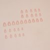 30 Pcs Nude Pink Press on Nails Short Almond - YEFIUO Extra Short Fake Nails Press ons Nail Art Tips French Glitter Glue on Nails with Design Full Cover False Nails Stick on Nails Acrylic Nail Kit