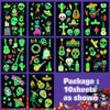 Day of the Dead Luminous Temporary Tattoos for Kids,Dia de Los Muertos Decorations-10 Sheet Glow Halloween Stickers Gift for Boys and Girls,Sugar Skeletons Face Tattoo Set, Día de Muertos Party Favors
