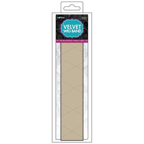 DONNA Velvet Wig Band, Wig Grip Wig Bands 1pc, Elastic Band for Sewing, Comfortable Non Slip, Laying Edges, Suitable for All Hair Types Soft and Stretch, NATURAL COLOR
