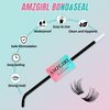 Lash Bond and Seal Eyelash Cluster Glue House of Lash Clusters Mascara Wand Glue 10ml Long Lasting 72 Hours Black Cluster Lash Glue + Lash Seal 2 in 1 Lash Clusters at Home by AMZGlRL(White)