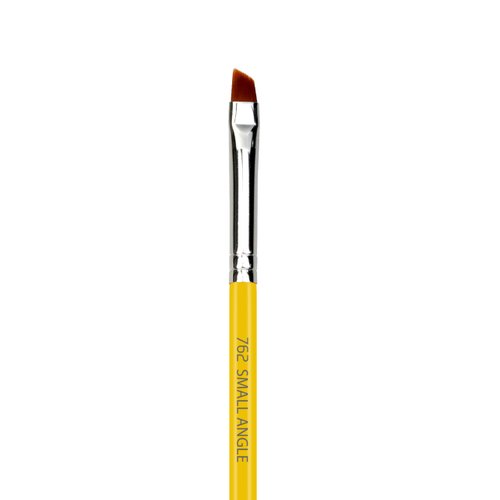 Bdellium Tools Professional Makeup Brush - Studio Series 762 Small Angle - With Soft Synthetic Fibers, For Shaping & Filling Eyebrows (Yellow, 1pc)