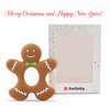 Jimibaby Christmas Teether Teething Toy Gingerbread Man, The First Christmas teether for Baby Boys and Girls, 100% BPA Free, Easy to Hold, Freezer Safe (Gingerbread Man), 3.5 x 3.15 x 0.3 Inch
