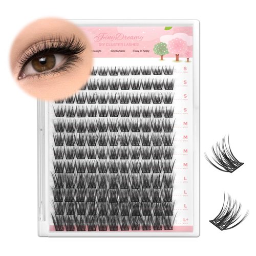 DIY Lash Clusters, Individual Lashes Extensions Volume Cluster Lashes 8-16mm Mix Lengths C Curl 0.07mm Thickness Eyelash Clusters And Apply Under Your Lashes