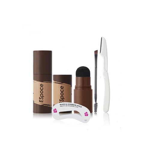 Eyebrow Stamp Stencil Kit, One-Step Vegan Eyebrow Stamp Pomade for Women & Girls - Achieve Flawless Brows Effortlessly with Our Comprehensive Eyebrow Makeup Kit (Red Brown)
