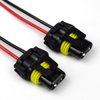 Osilly 9005 9006 9012 HB3 HB4 Female Adapter Wiring Harness Sockets Wire Pigtail Connector for Auto Headlights Fog Lights, Automotive Accessories Replacement, 2 Pack Nylon Waterproof Plugs