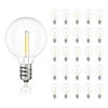Svater G40 LED Replacement Bulbs for Outdoor String Lights, 25 Pack Dimmable Shatterproof Globe Bulbs, E12/C7 Screw Base Edison Light Bulbs for Indoor Outdoor Patio Decor, Warm White 2700K