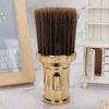 Barber Neck Duster Brush, Multifunctional Broken Hair Sweep Brush Neck Duster Brush Beard Shaving Brush for Barber Shop(Gold)