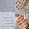Star Nail Stickers for Nail Art 3D Glitter Starlight Self-Adhesive Nail Design Decals 6Pcs Laser Gold Silver Black White Stars Nail Art Stickers with Rhinestones Star Stickers for Manicure Supplies