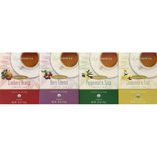 Davidson's Tea Assorted Herbal, 8-Count Tea Bags (Pack of 12)