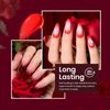 Beetles Christmas Red Gel Nail Polish Set Winter Burgundy Collection Glitter Poinsettia Purple Gel Polish, Soak Off UV LED Gel Nail Polish Art Design Decoration DIY Gel Nail Gifts