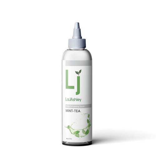 LaJAshley Mint Tea Scalp Exfoliating Serum, Gentle, Vegan, All Natural, Pre-Poo, Scalp Renewal, Feel the Tingle, Scalp Detox, Relieves Scalp Issues, Scalp Treatment, Peppermint, Tea Tree, 6fl oz