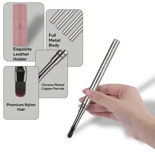 12Pcs Nail Art Brushes, Nail Gel Polish Painting Brush YIHUALE Nail Liner Brush, Nail Brush Gift for DIY Manicure Salon at Home (silver)