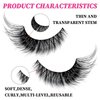 LoveOurHome 7 Pairs Fake Eyelashes Fluffy False Eyelashes Cat Eye Faux Mink Wispy Lashes Natural Look Lash Extension Eye Lashes 6-21mm 6D Volume Strips False Lashes with Tweezer for Women Teen Girls