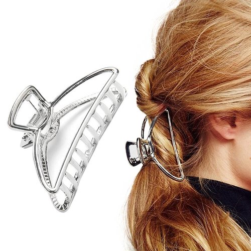 Acenail Metal Hair Clips Hollow Hair Claw Half Bun Hairpins for Thick Hair Hair Jaw Clamp Clips Hair Catch Barrette Fashion Hair Accessory for Women and Girls Pack of 1