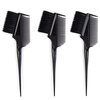 Emperor Hair Dye Brushes - 3 Angled Tint Brushes with Integrated Combs - Hair Dye Brush Applicator - Hair Root Touch Up Brush - Color Brushes for Hair Salon (Black)