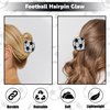 Football Hair Claw Clips 6CM Strong Hold Non-Slip Hair Barrettes for Women Girls Creative Football Hair Clip Ball Theme Hair Jaw Clamps Grip Hair Ornament for Girls Hair Accessories for Women