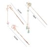 3PCS Flower Pearl Pendent Hair Fork Chinese Style Tassel Hairpin Hair Styling Hair Making Accessories for Women and Girls