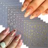 SPLOCUDU 12 Sheets Star Nail Art Stickers 3D Self-Adhesive Nail Decals Silver Aurora Gold Moon Nail Stickers for Nail Art Design Decoration Accessories for Women
