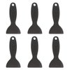 6 Pieces Plastic Spatula Plastic Scraper Tool Car Vinyl Wrap Squeegee Window Film Squeegee Vinyl Film Wrap Cleaning Scraper Air Bubble Remover Sticker Installation Tool, Black