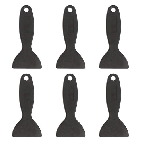 6 Pieces Plastic Spatula Plastic Scraper Tool Car Vinyl Wrap Squeegee Window Film Squeegee Vinyl Film Wrap Cleaning Scraper Air Bubble Remover Sticker Installation Tool, Black
