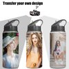 MR.R 20oz Sublimation Blanks White Sport Aluminum Bottle Portable Black Laptop Lid for Heat Transfer Printing