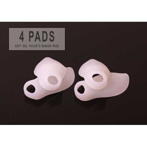 Dr. Frederick's Original Tailor's Bunion Pads - Soft Gel Bunionette Cushions - Tailors Bunion Corrector for Pain Relief - Fits Men & Women - Pinky Toe Protector - 6 Pads