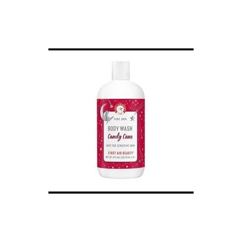 First Aid Beauty FAB Pure Skin Body Wash Candy Cane Holiday Collection Deep Cleansing, Limited Edition 16 Fl oz,
