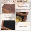 FINGERINSPIRE Single Wood Challenge Coin Presentation Display Gift Box With Black Velvet Inside 40mm Coin Storrage Box Magnetic Clasp Medal Display Case Commemorative Coin Holders for Collectors