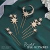 Casdre Star Hair Pins Rhinestone Bridal Hair Pieces Sparkly Crystal Bride Wedding Celestial Hair Accessories for Women and Girls