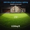Olafus 60W Flood Lights Dusk to Dawn Outdoor Lighting, IP65 Waterproof LED Security Light with Photocell, 6000LM Dusk Dawn Outside Light, 6500K Black Exterior Floodlight for Yard Garden Porch Backyard