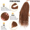 Aguacor Synthetic Textured Dreadlocks Straight Double Ended Dreadlock Extensions with Texture 20inches 10 Strands Thin Soft DE Dreadlock Extensions for Women (10 Strands, 30#)