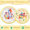 110 PCS Birthday Party Supplies - Disposable Paper Plates Happy Birthday Plates and Napkins for Birthday Party Decorations,Tableware Set for Party Favors - Serves 25 Guests