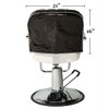 Betty Dain Salon Chair Cover, Protects Spa/Salon Chair Upholstery from Stains, Chemicals, Moisture, and Wear, Round, Fits Most Salon Chairs, Durable Vinyl, Black