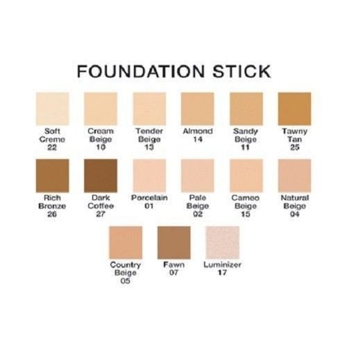 Foundation Stick Broad Spectrum SPF 15 - Creme Foundation Full Coverage Makeup Base - Goes On Creamy And Transforms to A Matte Powder Finish -Great For All Skin Types (Natural Beige)