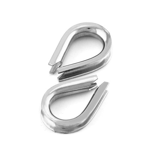 YAMASO 50pcs 1/16" M2 Stainless Steel Thimble for Diameter Wire Rope Cable Thimbles Rigging